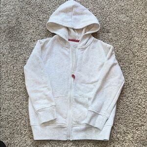 Jumping Beans Softest Fleece Full Zip Hoodie - Grey/Cream girls size 6